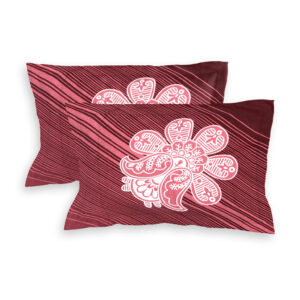 RD TREND 100% Pure Cotton Elastic Fitted Double Bedsheets With 2 Pillow Covers(Falu Red) - Image 3